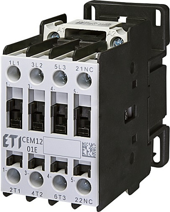Контактор CEM12.01 (кат.220V АС, 12А, 5,5кВт 1но) ETI