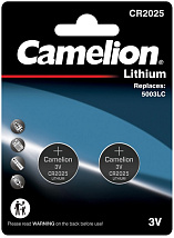 Элемент питания Camelion CR2025 BL-2 (литиевая,3V)