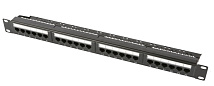 Коммутационная панель Ripo 19", 1U, 24 порта, Cat.6 (Класс E), 250МГц, RJ45/8P8C, 110/KRONE, T568A/B