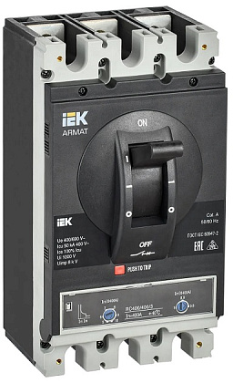 Автоматический выключатель Armat H 400А 50kA 3p. TM рег. расцеп. IEK