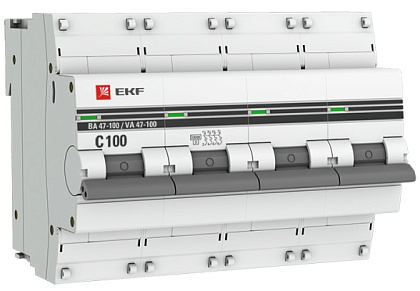 Автоматический выключатель ВА 47-100 C100/4 10кА Proxima EKF