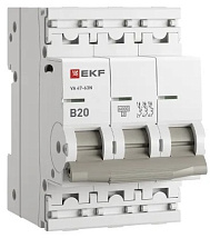 Автоматический выключатель ВА 47-63N B20/3 6кА Proxima EKF (без НДС)