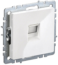 Розетка RJ45 (1-я cat. 5e) белый BRITE IEK