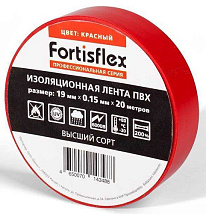Изолента ПВХ красная (0.15*19*20) (Fortisflex)