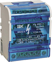 Шина 3L+PEN в корпусе типа ШНК, 4х7, 100А, 400В, IEK