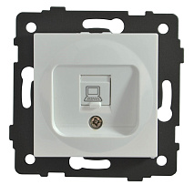 Розетка RJ45 (cat 5e) 1-я белая A-031W AWSPRODUCTS