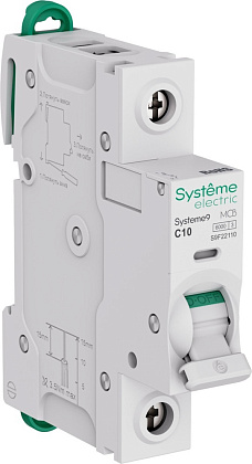 Автоматический выключатель Systeme9 C10/1 6kA SE