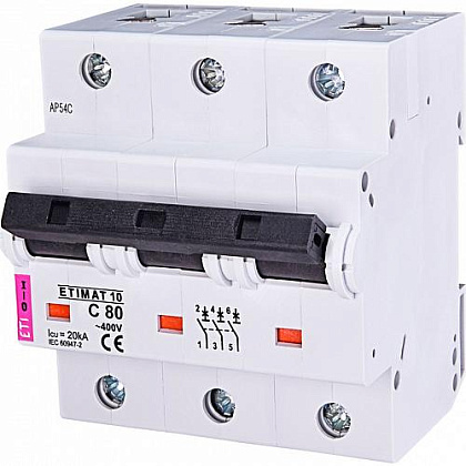 Автоматический выключатель ETIMAT10 C100/3 10кA ETI