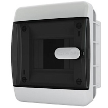 Щит встраиваемый CVK 40-04-1 4 мод. IP41, прозрачная черная дверца (124*150*103)