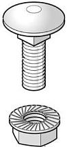 Винт с квадратной шейкой и гайка с зубчатыми насечками (DIN 603) VMK 6*10 (Vergokan)