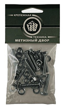 Болт М6*30 с гайкой и шайбой цинк (10 шт.) (ТД Метизный двор)