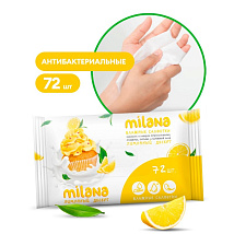Салфетки влажные антибактериальные Milana Лимонный десерт (72 шт.)