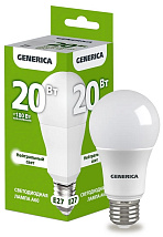 Лампа LED A60 груша 20Вт 230В 4000К E27 2000Lm GENERICA