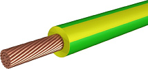 Провод ПуГВнг(А)-LS 1*4 Желто-зеленый (бухтами по 100м)