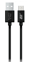 Дата-кабель USB-micro USB; 2А;2м; черный  Borasco
