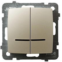Выключатель 2 кл. LP-2SS/M/42 1501с подсветкой
