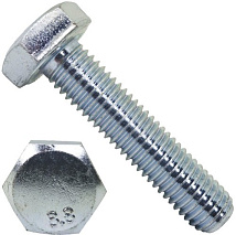 Болт М10*30 DIN933 цинк (200 шт.) (ТД Метизный двор)