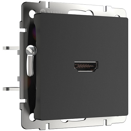 Розетка HDMI Черный матовый WERKEL