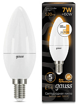 Лампа LED C35 E14 2700К 7Вт 520Лм DIMMER (STEP) GAUSS