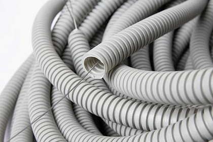 Труба гофр. ПВХ 20 мм СЕРАЯ с зондом GTL20 OBO-Bettermann (100м)