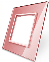 Рамка 1-я, цвет розовый, стекло