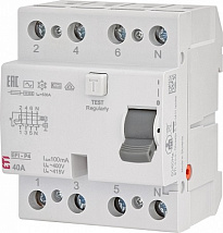 УЗО EFI-P4 40/4/0.1 100мА, тип АС, 10кА ETI