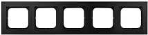 Рамка R-5R/33 1116 чёрная пятерная