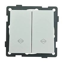 Выключатель жалюзи 2-кл. белый U1A-019 SoftTouch AWSPRODUCTS