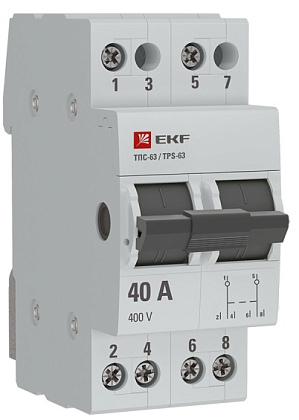 Трехпозиционный переключатель ТПС-63 2P 40А EKF PROxima