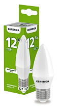 Лампа LED C35 свеча 12Вт 230В 4000К E27 1200Lm GENERICA