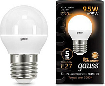 Лампа LED G45 E27 3000K 9.5Вт 890Лм Gauss