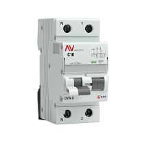 Дифференциальный автомат DVA-6 1P+N 10А (C) 30мА (AC) 6кА EKF AVERES