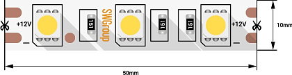 Лента LED 5050 4000K 14,4Вт/м 60LED/м 750Лм/м 12В 5м SWG