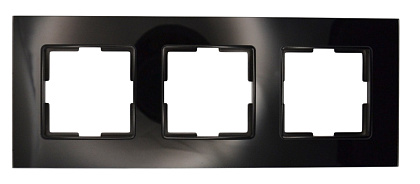 Рамка 3-я чёрная (стекло) SD-G3003B "Standard" AWSproducts