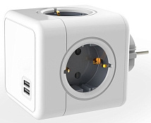 Разветвитель 4гн. с/з, USB 2A 5В/2.1А Cube Original RocketSocket