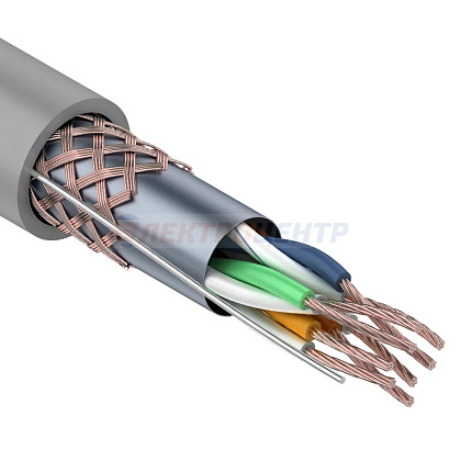 Кабель REXANT SFTP 4PR 24AWG CAT5e 305м STRANDED (медь)