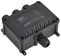 Коробка распред. о/п 129х120х55 IP68 ЧЕРНАЯ 4 ввода WTP-404 IEK