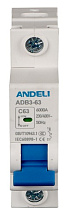 Автоматический выключатель ADB3-63 C20/1 6kA Andeli