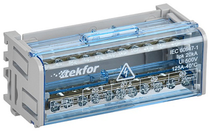 Шины на DIN-рейку (кросс-модуль) ШНК 2х11 L+PEN TEKFOR IEK