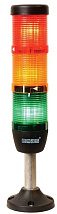 Сигнальная колонна 50 мм, красная, желтая, зеленая 220 В, светодиод LED