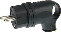 RUBBER Вилка каучук с кольцом с з/к  IP44  Standart-Lux  20/200