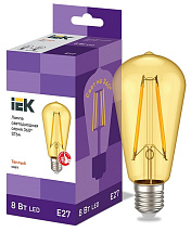 Лампа LED ST64 E27 2700K 8Вт 960Lm ретро золото IEK