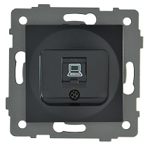 Розетка RJ45 (cat 5e) 1-я чёрная A-031B AWSPRODUCTS