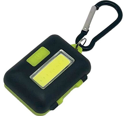 Фонарь брелок КОСМОС (KOC204B) походный кемпинг/2ВтCOBLED/3xAAA/корпус ABS-пластик/карабин