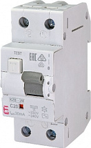 АВДТ KZS-2M C20/0.03 1+N, 30мА, тип АС, 10кА ETI