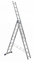 Лестница алюминиевая 3*10 секционная (макс .раб. высота 7,36м, вес 14,3кг) (5310) ALUMET