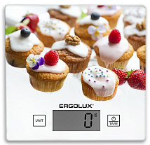 Весы кухонные кексы и ягоды (до 5 кг, 150*150 мм) ERGOLUX ELX-SK01-С33