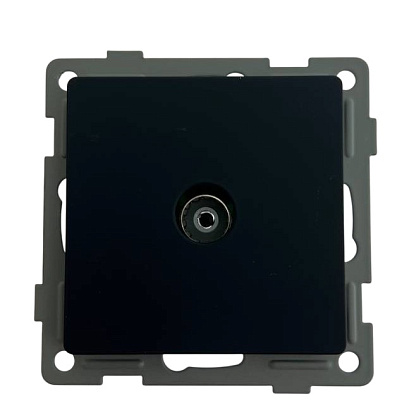 Розетка TV 1-я чёрная U2B-013 SoftTouch AWSPRODUCTS