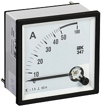 Амперметр Э47 50А кл. точн. 1,5 96х96мм ИЭК (акц)
