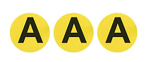 Знак безопасности символ "A" d=20мм желтый (уп./100 шт) HLT